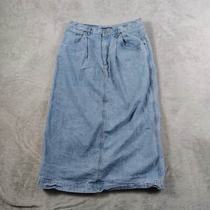Vintage Liz Claiborne Lizwear blau Jeans Denim Rock Plissee Midi Union Made bescheiden - Bild 1 von 10