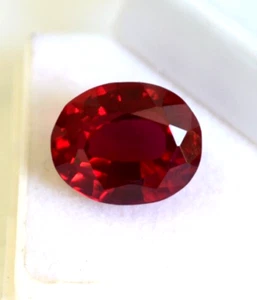 Piedra preciosa suelta certificada forma ovalada 10,50 quilates aprox. Anillo Talla Rubí Rojo - Imagen 1 de 5