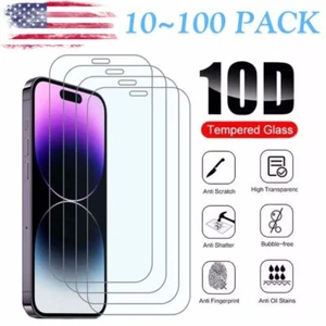 Protector Pantalla Cristal Templado Para iPhone 16 15 14 13 12 11 Pro Max X XR 8 Lote - Imagen 1 de 31