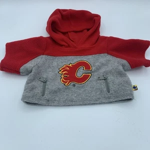 Build-A-Bear Workshop Calgary Flames NHL Licensed Gray & Red Hoodie - Picture 1 of 6
