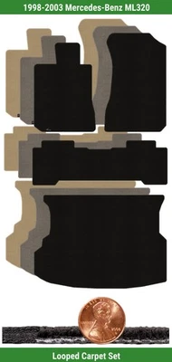 Juego de alfombrillas clásicas personalizadas para Mercedes ML320 98-03 (4 piezas) #Z73 Foto 1 de 4