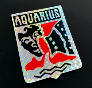 WASSERMANN ASTROLOGIE STERNZEICHEN HOROSKOP HIMMLISCH Vintage Aufkleber Prisma prismatisch - Bild 1 von 4