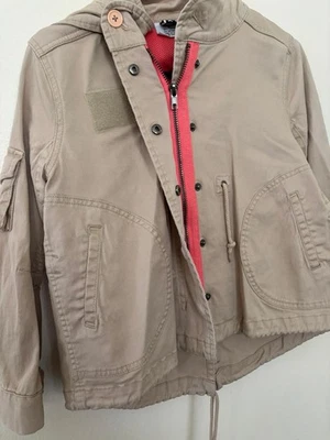 Roxy Mujeres Rigor Sudadera con Capucha Cremallera Chaqueta Denim Elegante De Colección Niñas Surf Pequeño Marfil  Foto 1 de 4