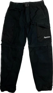 Auténticos pantalones cargo convertibles de malla Supreme negros pequeños SS22 - Imagen 1 de 5