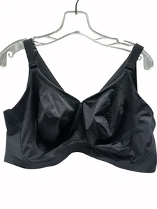 Catherines Intimates Black Soft Cup Bra 50DDD Adjustable Full Coverage Smooth #5 - Picture 1 of 10