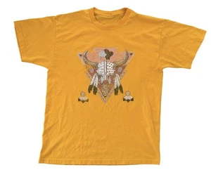 T-shirt grafica vintage nativi americani sud-ovest gialla grande - Foto 1 di 3