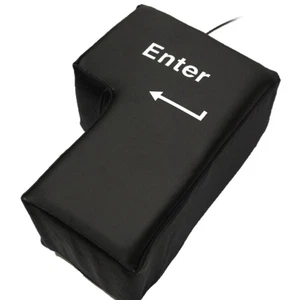 Big Enter Key Pillow Button USB Enter Key Replacement Stress Reliever Creative - Picture 1 of 8