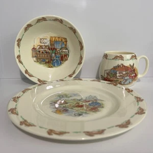 Royal Doulton China Bunnykins Child's Cup, Plate & Bowl Set - Picture 1 of 6