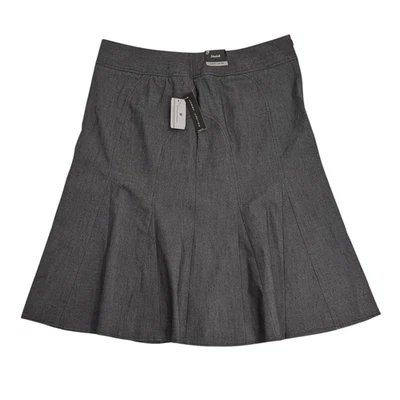 Falda Acampanada Línea A Mujer 16 Gris Cápsula Minimalista Armario Carrera Años 2000 Nueva con Etiquetas Foto 1 de 4