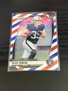 2024 Panini Prizm Brock Bowers RC Red White Blue Prizm Raiders Rookie Card - Picture 1 of 1