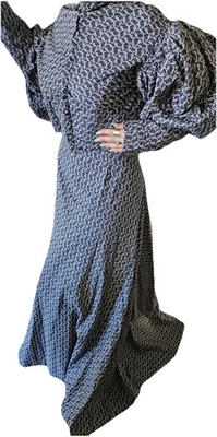 Vtg Pioneer Prairie Colonial Day Cotton 2-Piece Paisley Edwardian Dress Fits 4/6 - Image 1 of 4