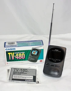 Casio TV-480 Tragbarer LCD Farbfernseher ~ Analog UHF VHS für NTSC System - Bild 1 von 10