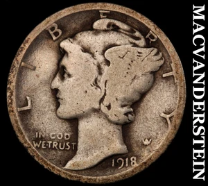 1918-D Mercury Dime - Scarce  Better Date  No Reserve  #F9396 - Picture 1 of 2