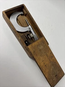 NSK Micrometer 1-2” 0.001 with Original Wood Case Made in Japan - Picture 1 of 20