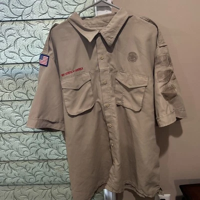 Vented Microfiber Poly Boy Scout BSA UNIFORM SHIRT Mens 2XL Short Sleeve O76 - Image 1 of 4