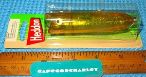 Vintage Heddon Lucky 13 NEW OLD STOCK 2500 Yellow Sparkle NOS - Picture 1 of 5