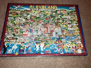 Vtg 1988 City Of Cleveland Jigsaw Puzzle Buffalo Games Inc. - Picture 1 of 3