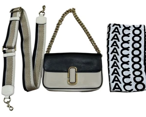 Bolso Bandolera Marc Jacobs Cartera The J Marc Hombro Negro Beige Crema Dorado OS - Imagen 1 de 16