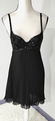 Twenty One Women's Black Strappy Adjustable Dress Beaded Bodice Size Small - Image 1 of 4