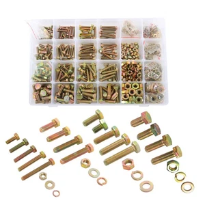 907 X Grade 8.8 Metric Bolt Assortment M5 M4 M6 M8 Heavy Duty Bolts and Nuts Kit - Picture 1 of 19