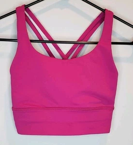 Lululemon Size 2 Womens Raspberry Energy Longline Bra B-D Cups Medium Support - Picture 1 of 4