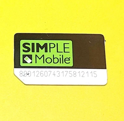 *USED* SIMPLE MOBILE SIM CARD RESTORING TEST CELL PHONE BYPASS UNLOCK UNLOCKING - Image 1 of 2