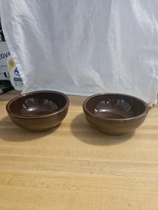 Set Of 2 5" McCoy Brown Pottery Bowls - Picture 1 of 6