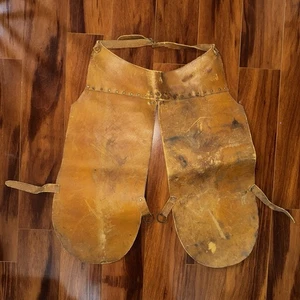 "Delantal de cuero antiguo de herrero herrador remachado equipo de tienda 42"" de largo" - Imagen 1 de 14