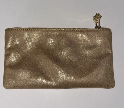 NWOT CHARLOTTE OLYMPIA GOLD SUEDE POCHETTE MINI CLUTCH INSERT FOR PERSPEX - Image 1 of 4