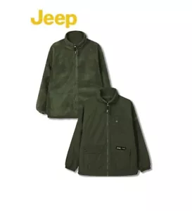 Jeep 1941 Khaki Green Reversible Fleece/Jacket - Men's - M - Picture 1 of 3