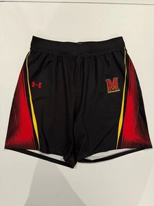 Under Armour Maryland Terrapins AF Lacrosse Game Short Men's L Black Red UJLSS1M - Picture 1 of 2
