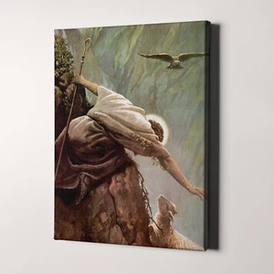 The Lost Sheep - Jesus The Good Shepherd Christian Bible Canvas Print Wall Art - Picture 1 of 5