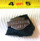 Harley-Davidson Bar & Shield Metal Logo on Leather Backing