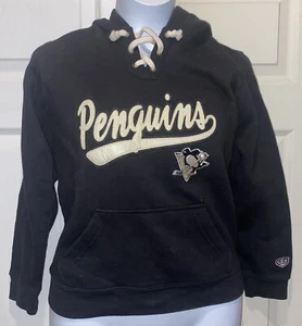 Pittsburgh Penguins Hoodie Old Time Hockey Heavyweight Jersey Lacer Small - Bild 1 von 8