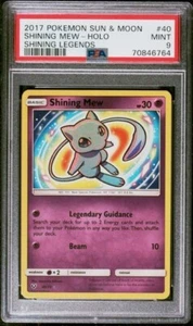 SHINING MEW - #20 2017 Pokemon Sun & Moon Shining Legends PSA 9 Mint - Picture 1 of 2