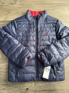 NWT Polo Ralph Lauren Boys Reversible Jacket Coat Red/Navy Size M/10-12 - Picture 1 of 3