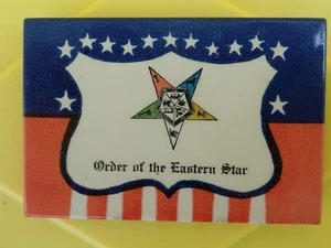 Vintage pocket mirror Order of the Eastern Star - Picture 1 of 3