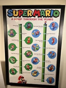 Super Mario-A Warp Through The Years' Framed Graphic Art Print 24 X 36 NO FRAME - Picture 1 of 8