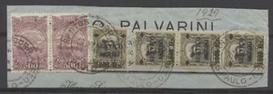 No: 129877 - BRAZIL - AIR MAIL - LOT OF 6 OLD STAMPS - ON A PIECE - USED!! - Picture 1 of 1