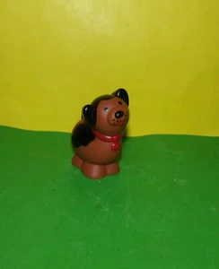 Mattel Fisher-Price Little People House 1990 Brown & Black Dog Figure - Picture 1 of 3