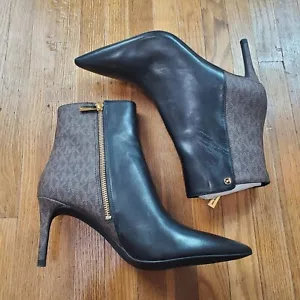 Botín Michael Kors Alina Flex para mujer talla 8 cuero logotipo botín nuevo sin caja - Imagen 1 de 13