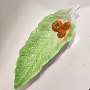 Royal Winton Grimwades 13" Serving Platter Relish Tray Lettuce Leaf Tomatoes - Picture 1 of 7