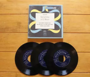 ERICH LEINSDORF - FRANCK SYMPHONY IN D MINOR 45RPM 7" VINYL BOX SET x3 VG+ - Picture 1 of 4