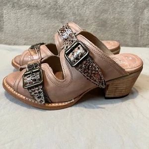 Freebird by Steven Caprice Damen-Pantoletten Slipper Größe 6 hellbraun Schlangenmuster - Bild 1 von 8