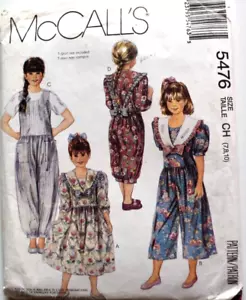 MCCALLS PATTERN 5476 DRESSES JUMPSUITS COLLARS SIZES 7 8 10 UNCUT FF - Picture 1 of 2