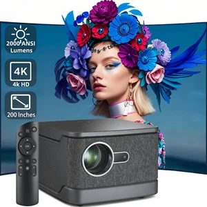 4K Projector 26000 Lumen HD Smart Wifi Bluetooth HDMI Android Home Auto Focus - Picture 1 of 11