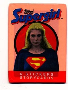 Paquete de pegatinas comerciales Topps SuperGirl (película) de 1980 - Imagen 1 de 4