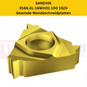 4 x SANDVIK R166.0L-16WH01-100 1020 placas de corte roscado - Imagen 1 de 1