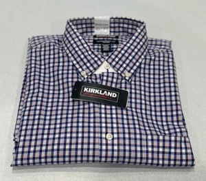 Kirkland Signature Men's Traditional Fit Dress Shirt, Purple/Blue, 16.5-36/37 - Picture 1 of 5