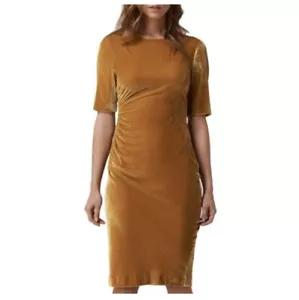 LK Bennett Kara Citrine/Yellow/Gold Dress UK14 BNWT - Picture 1 of 13